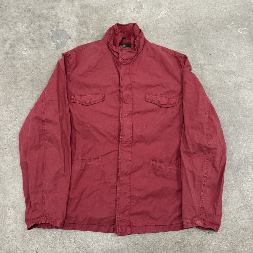 NAPAPIJRI GEOGRAPHIC RAINFOREST HIKING OUTDOORS COTTON JACKET RED MENS XXL